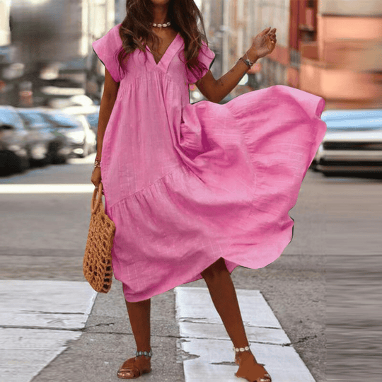 Sarah – Elegant belly covering dress