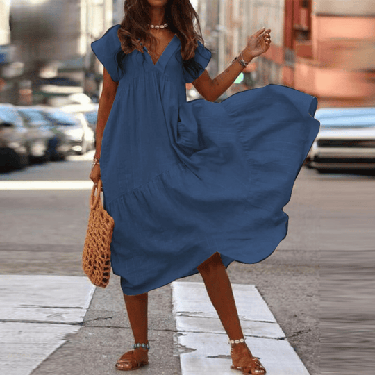 Sarah – Elegant belly covering dress