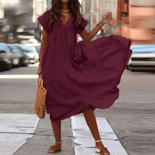 Sarah – Elegant belly covering dress