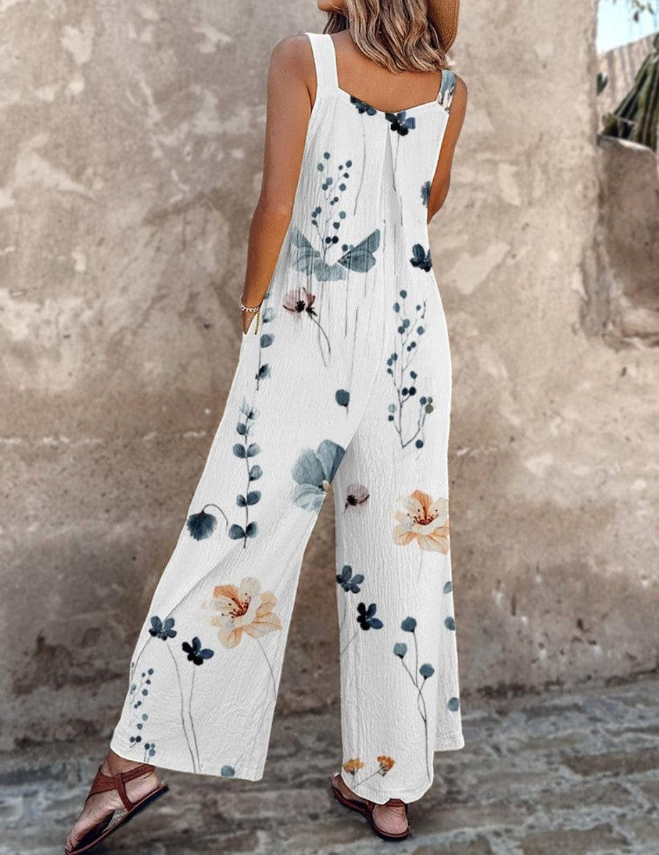 Kristen – Sleeveless Floral Jumpsuit