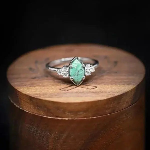 Seraphine – Natural Turquoise Diamond Ring