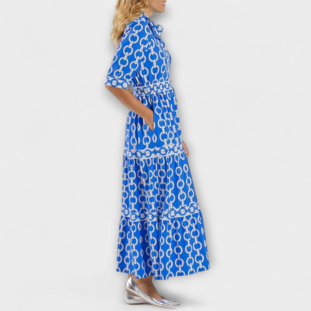 Amira – Chain Print Midi Dress