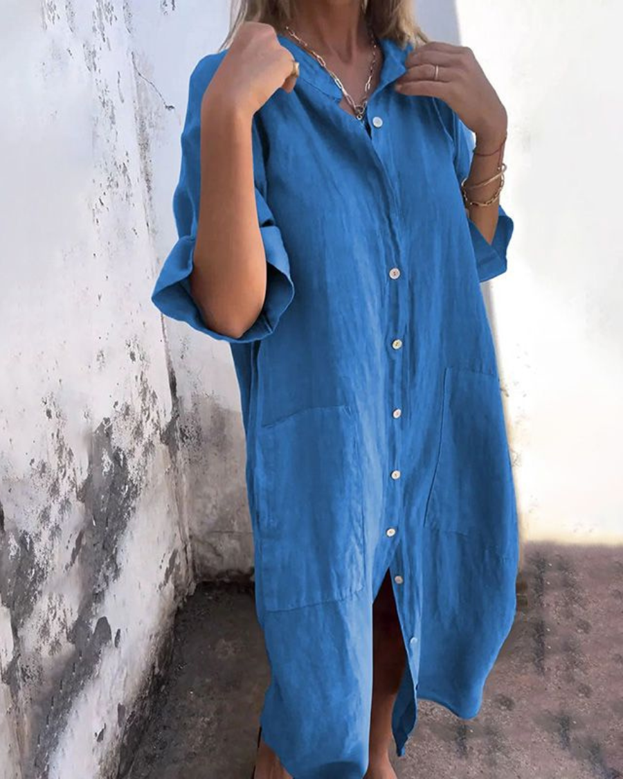 Camila – Relaxed Boho Shirt Dress