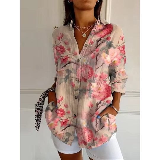 Caroline – Printed Classic Blouse