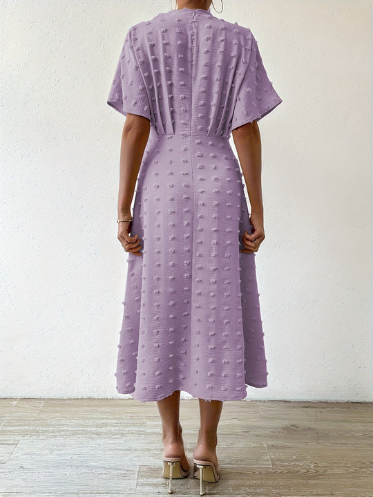 Alice – Pleated Midi Dress with V-Neck