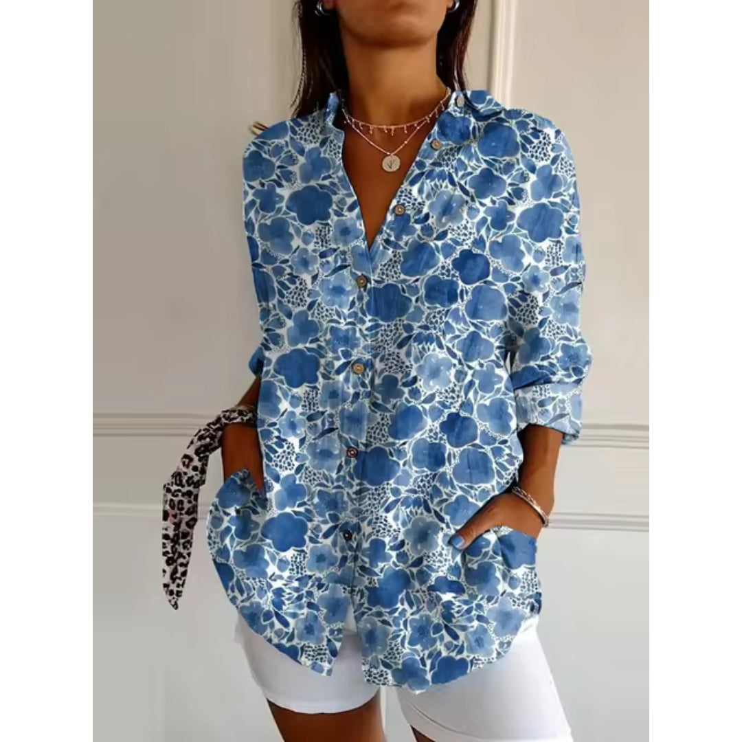 Caroline – Printed Classic Blouse