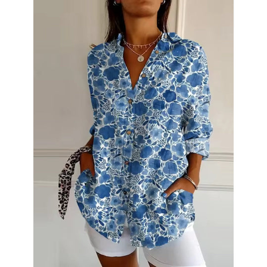 Caroline – Printed Classic Blouse