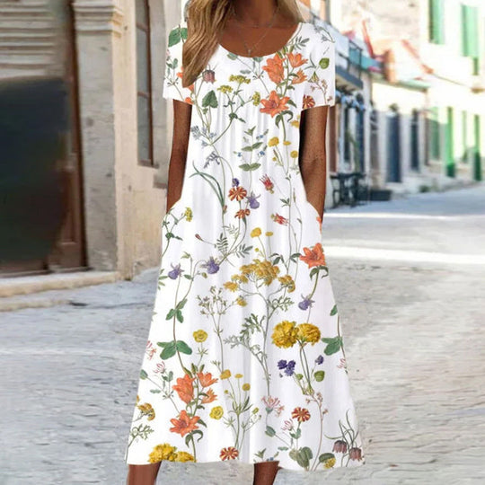 Sam – Boho Floral Midi Dress