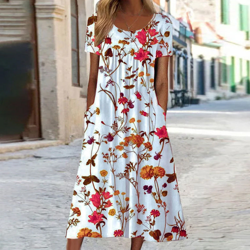 Sam – Boho Floral Midi Dress