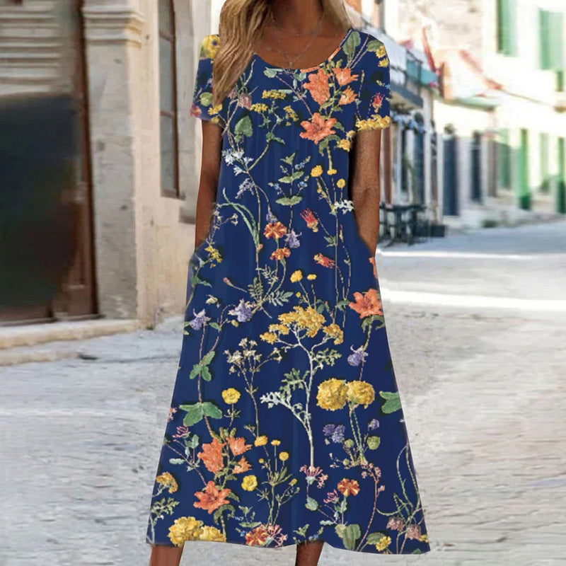 Layla – Boho Floral Midi Dress