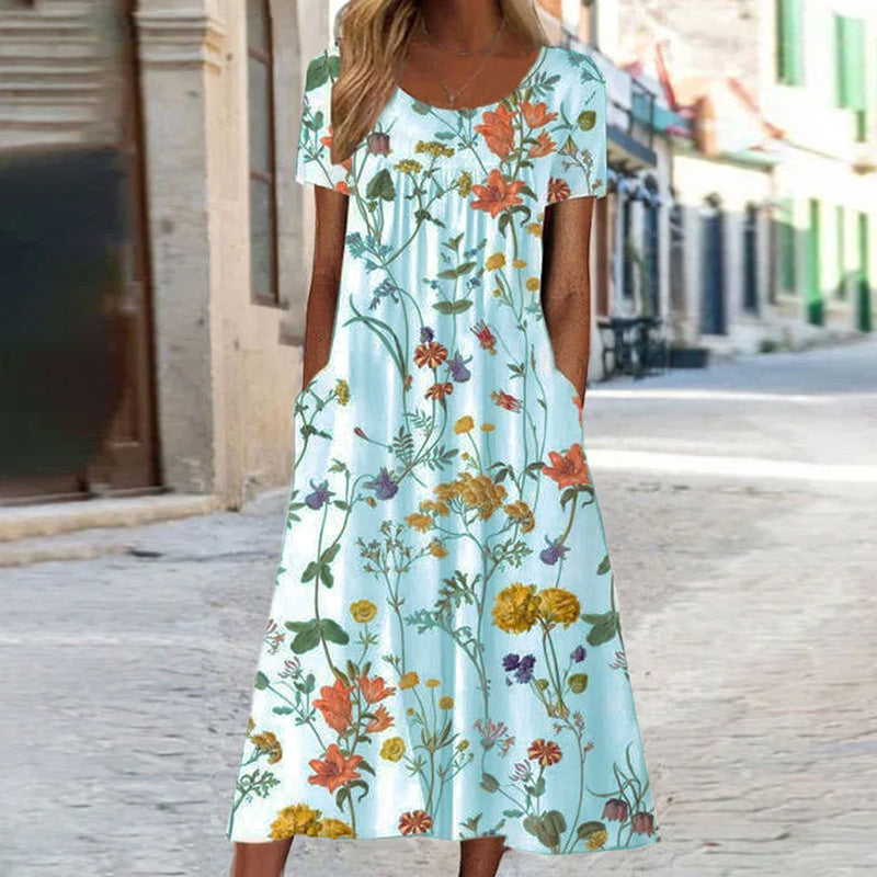 Sam – Boho Floral Midi Dress