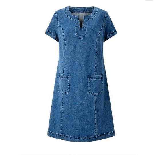 Barbara – Elegant Denim Dress