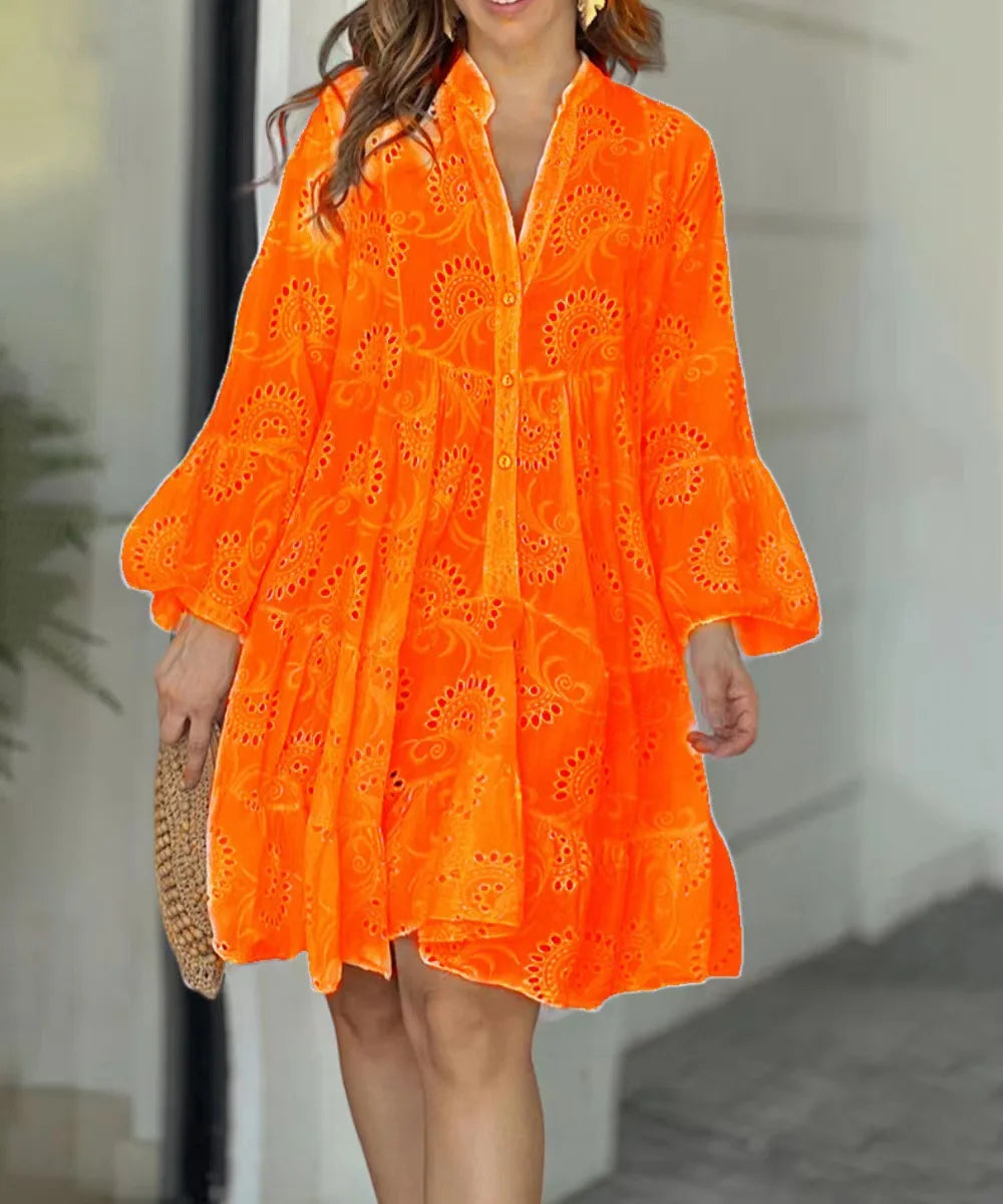 Geraldine – Embroidered Lace Summer Dress