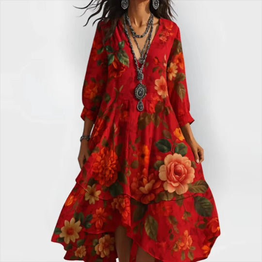Shane – Flowing Floral Midi Dress