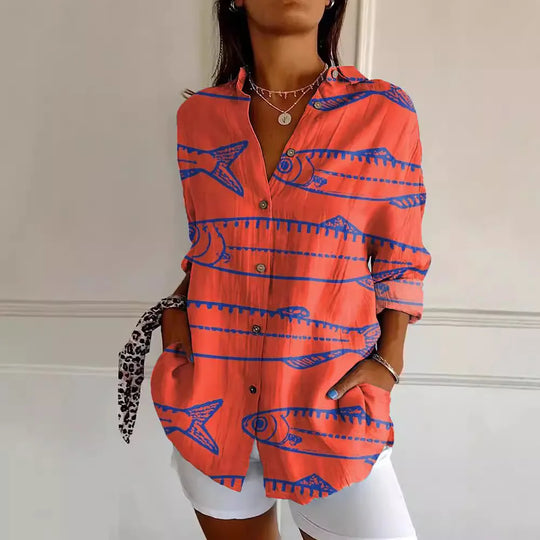 Leonie – Patterned Summer Blouse