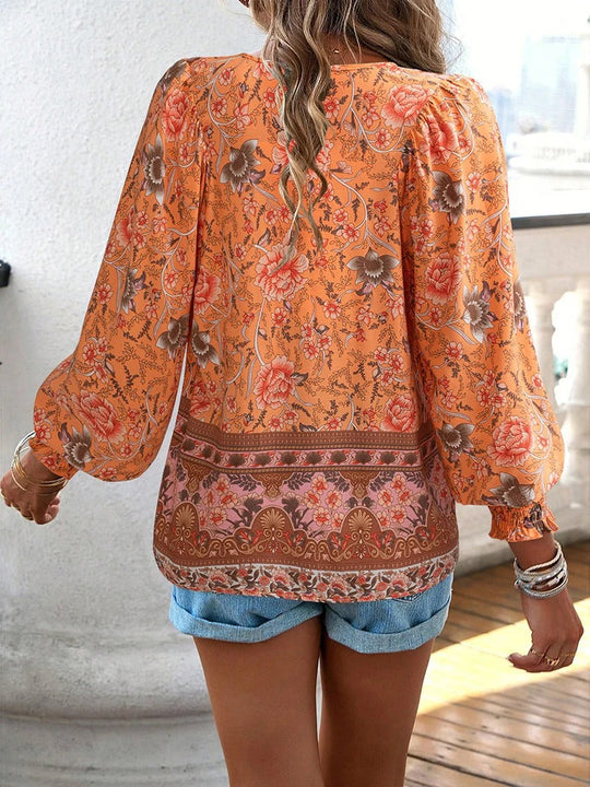 Agnes – Boho Floral Blouse