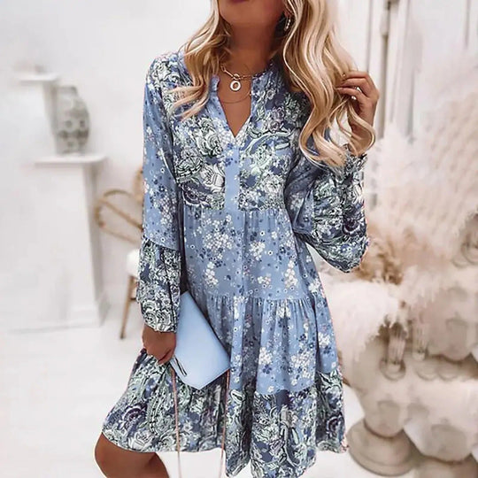 Joanna – Floral Flounce Hem Dress