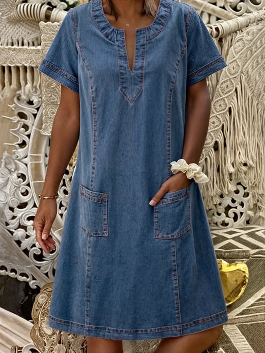 Barbara – Elegant Denim Dress