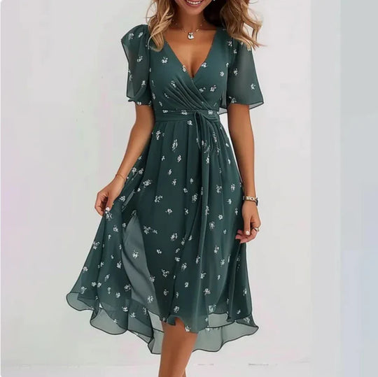 Liza – Elegant V-neck Dress