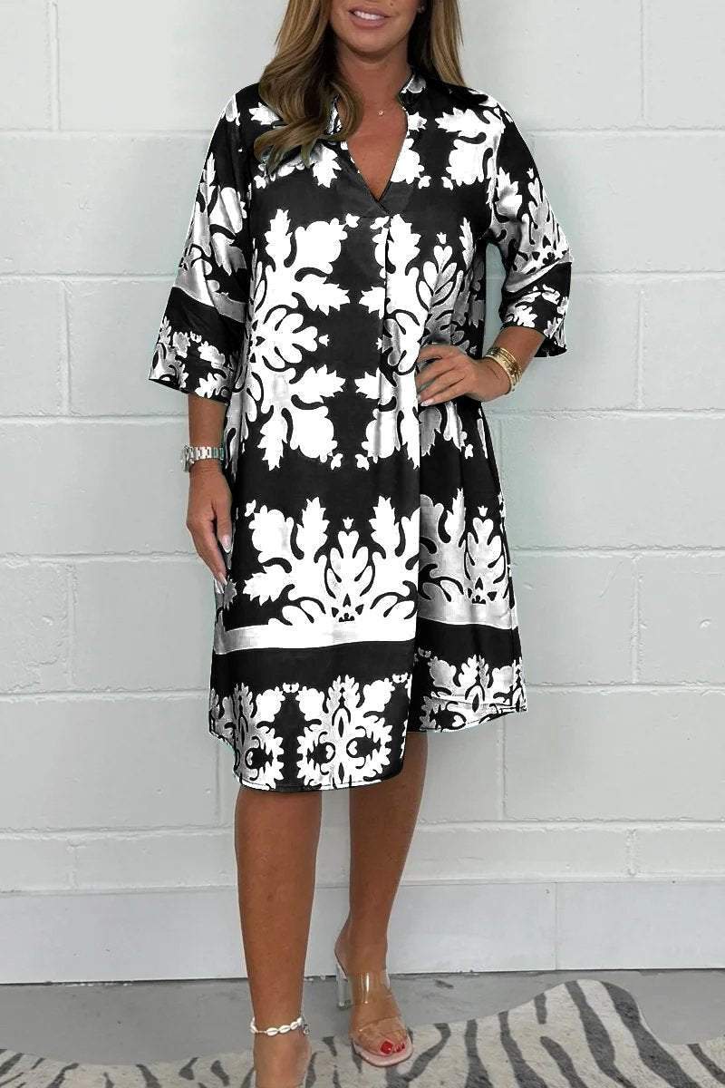 Belen – Flowy Patterned Dress