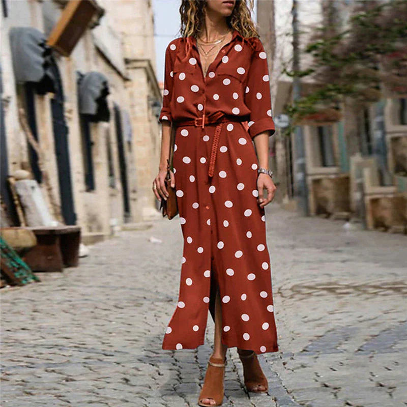 Delilah – Polka Dot Midi Dress