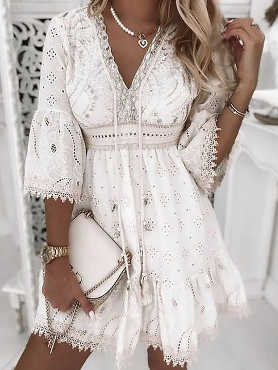 Abby – Summer Eyelet Lace Dress