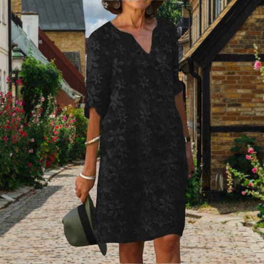 Patricia – Floral V-Neck Midi Dress