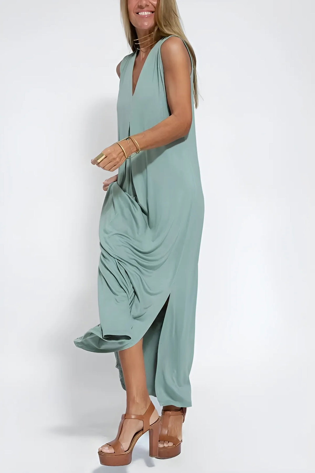 Janine – Elegant Maxi Dress with Matching Cardigan