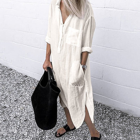 Olive – Lightweight Shirt Dress