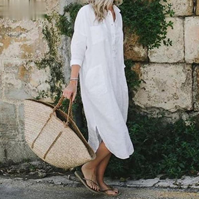 Olive – Lightweight Shirt Dress